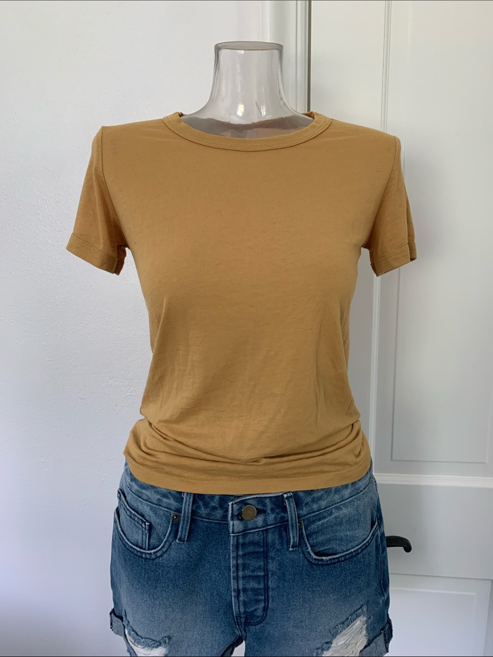 Obey Women's Mustard Short Sleeve Crewneck Tee